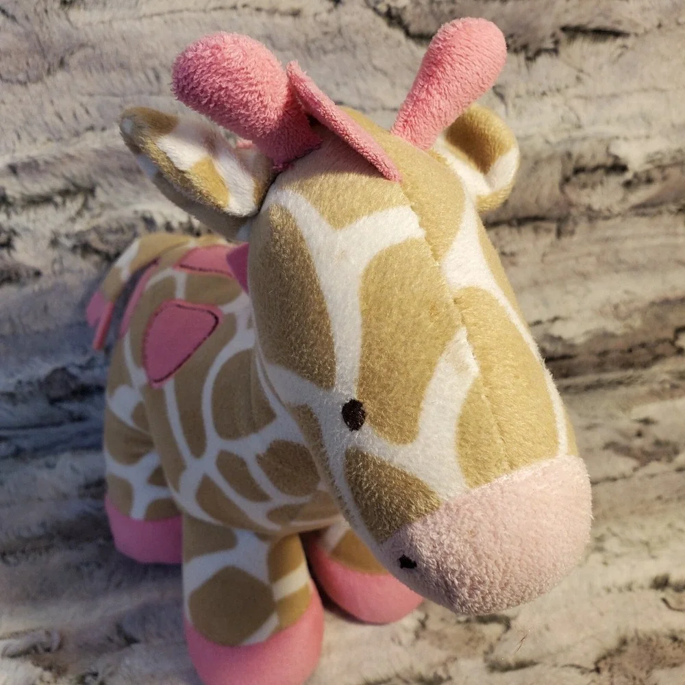 Carters‎ Giraffe Baby Plush Stuffed Animal Brown Pink 2012 Baby Toy 10